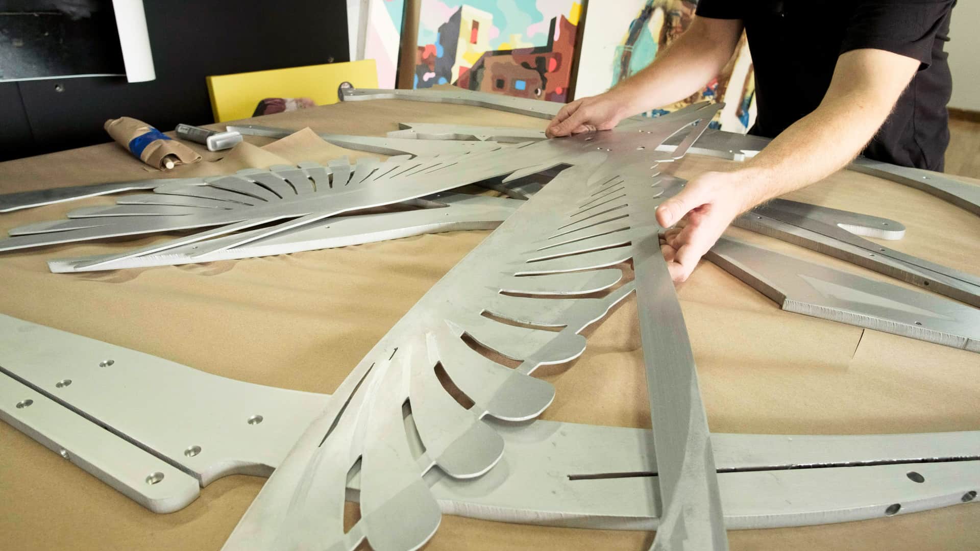 Detail of 'Story Tree' artwork, artistic documentation